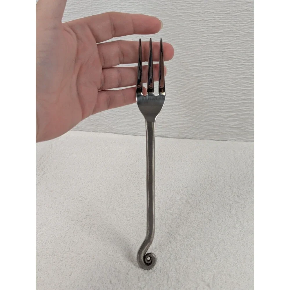 Pier 1 Imports - LILY - Fork  & Spoon & Knife - Swirl Scroll Stainless - 5 Piece